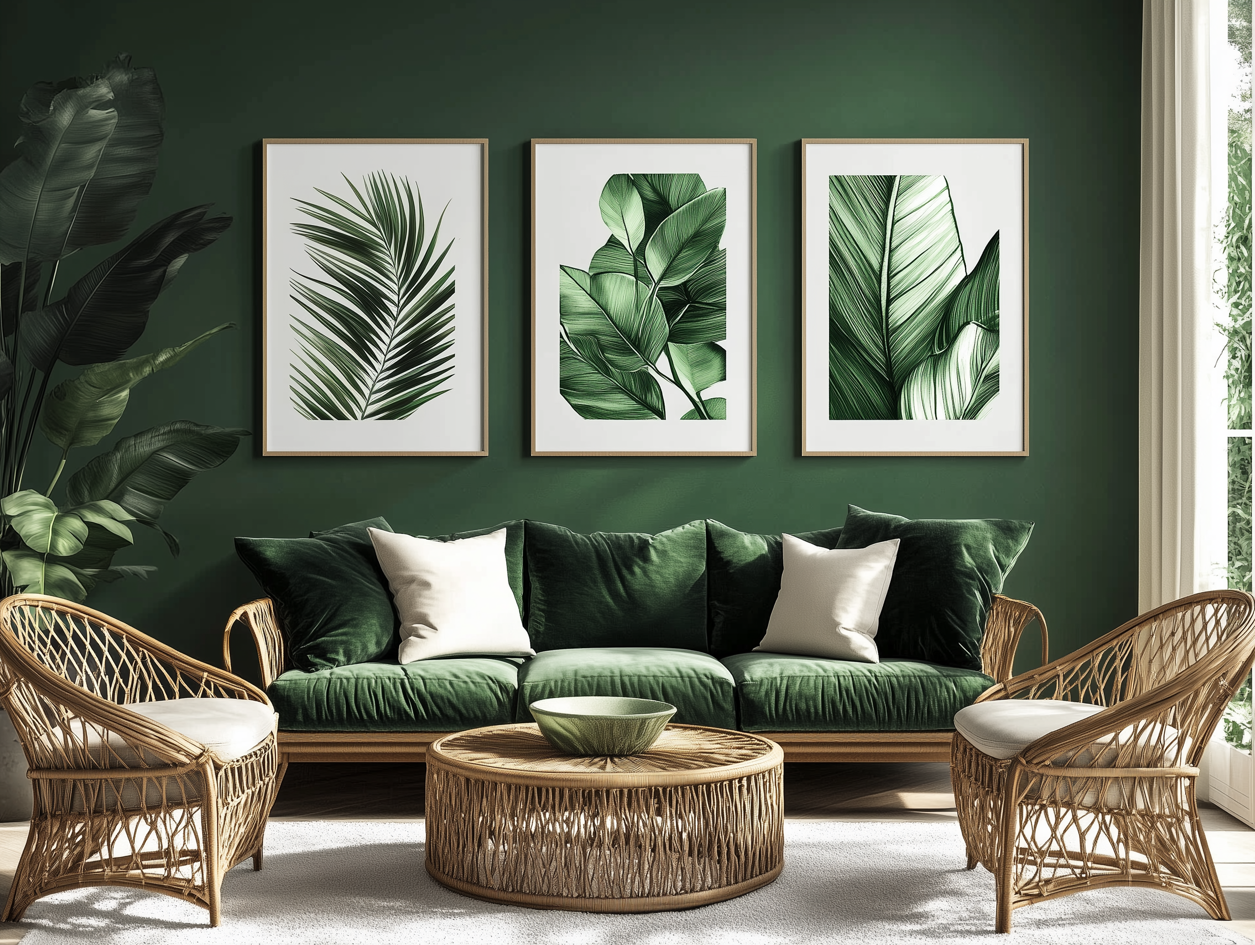 AI-generated interior print study